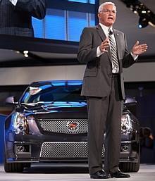 Bob Lutz unveils the 2009 Cadillac CTS-V